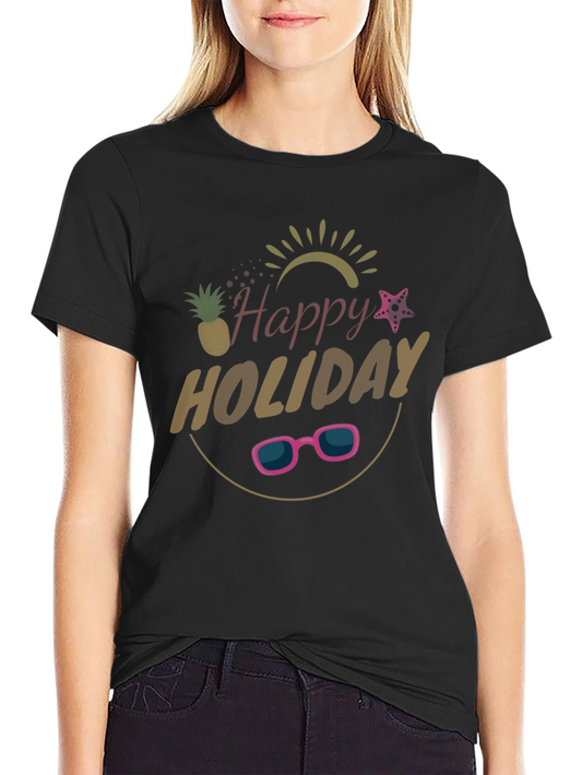 Happy Holiday Graphic T-Shirt
