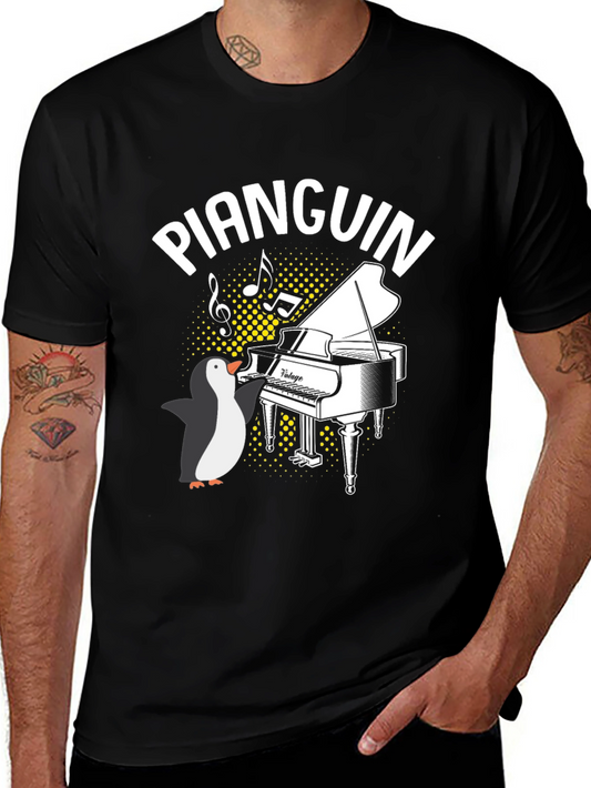 Pianquin Penguin Piano T-Shirt - Music Lover Tee