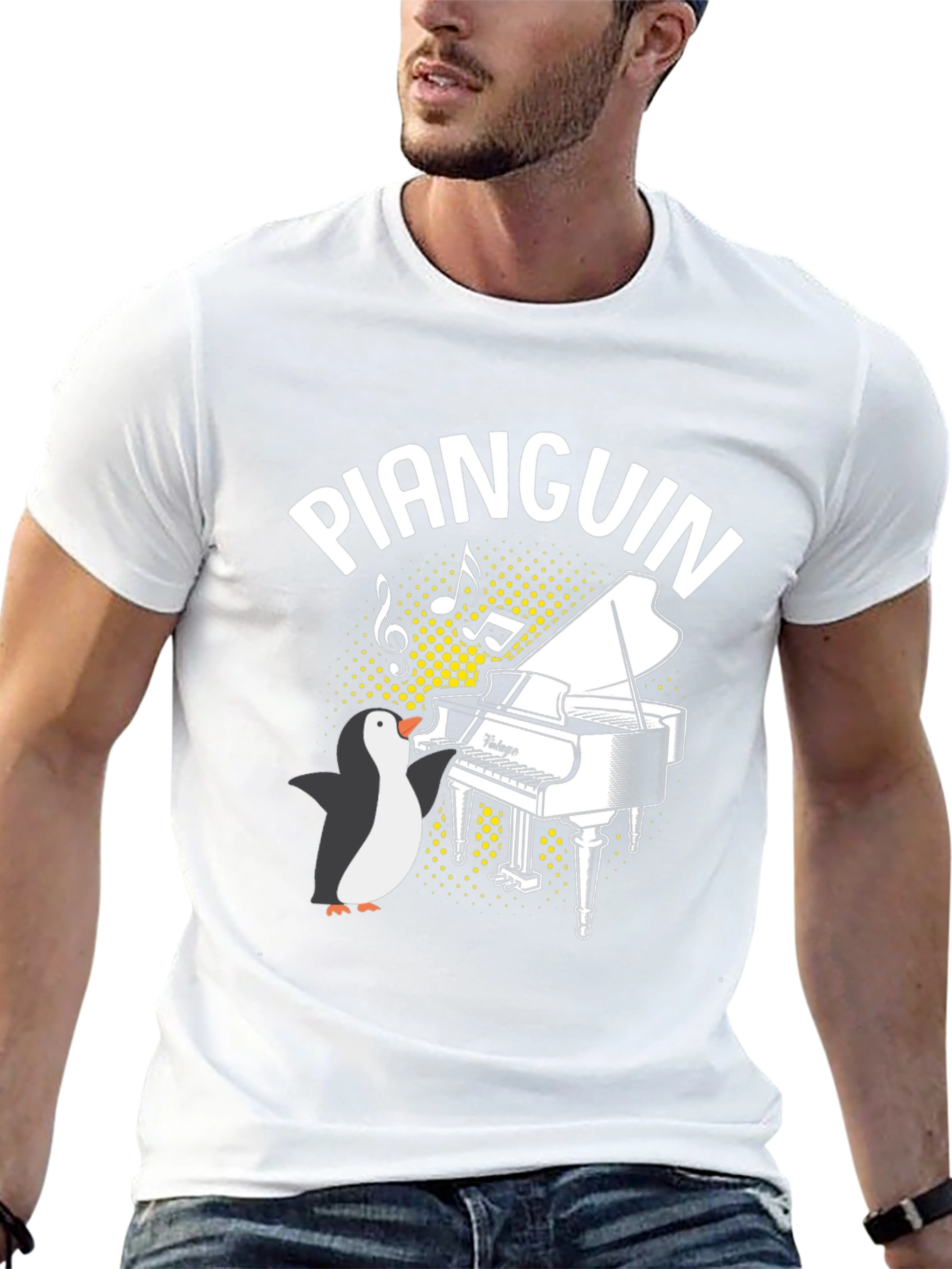 Pianquin Penguin Piano T-Shirt - Music Lover Tee