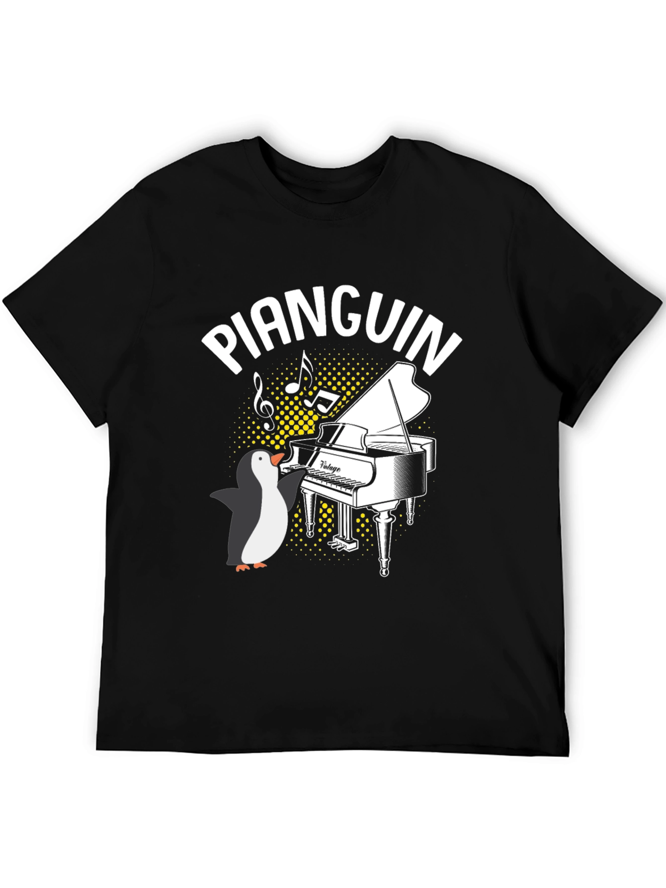 Pianquin Penguin Piano T-Shirt - Music Lover Tee