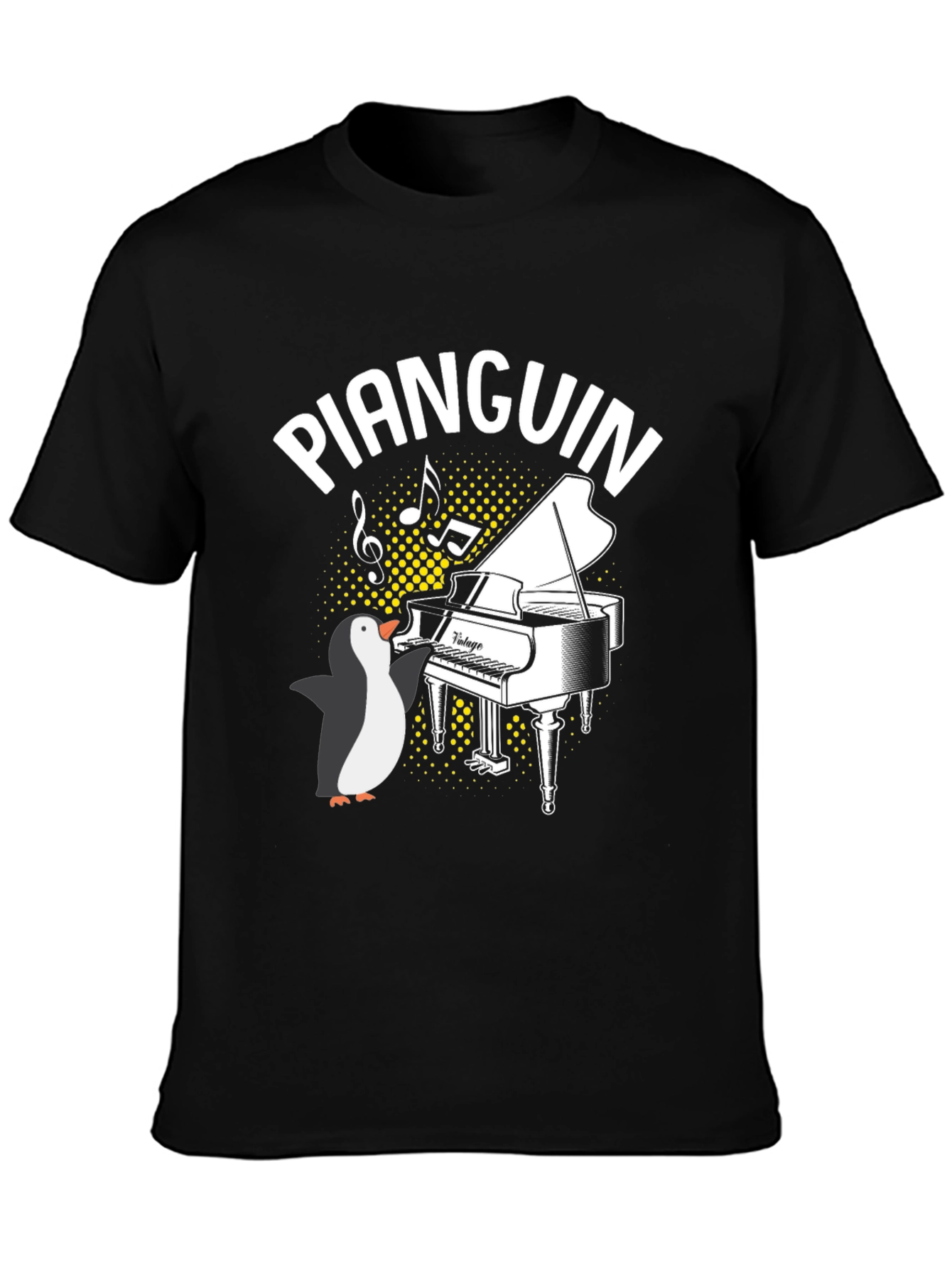Pianquin Penguin Piano T-Shirt - Music Lover Tee