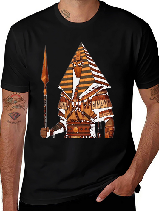 Egyptian Pharaoh Graphic T-Shirt - Black Cotton Tee