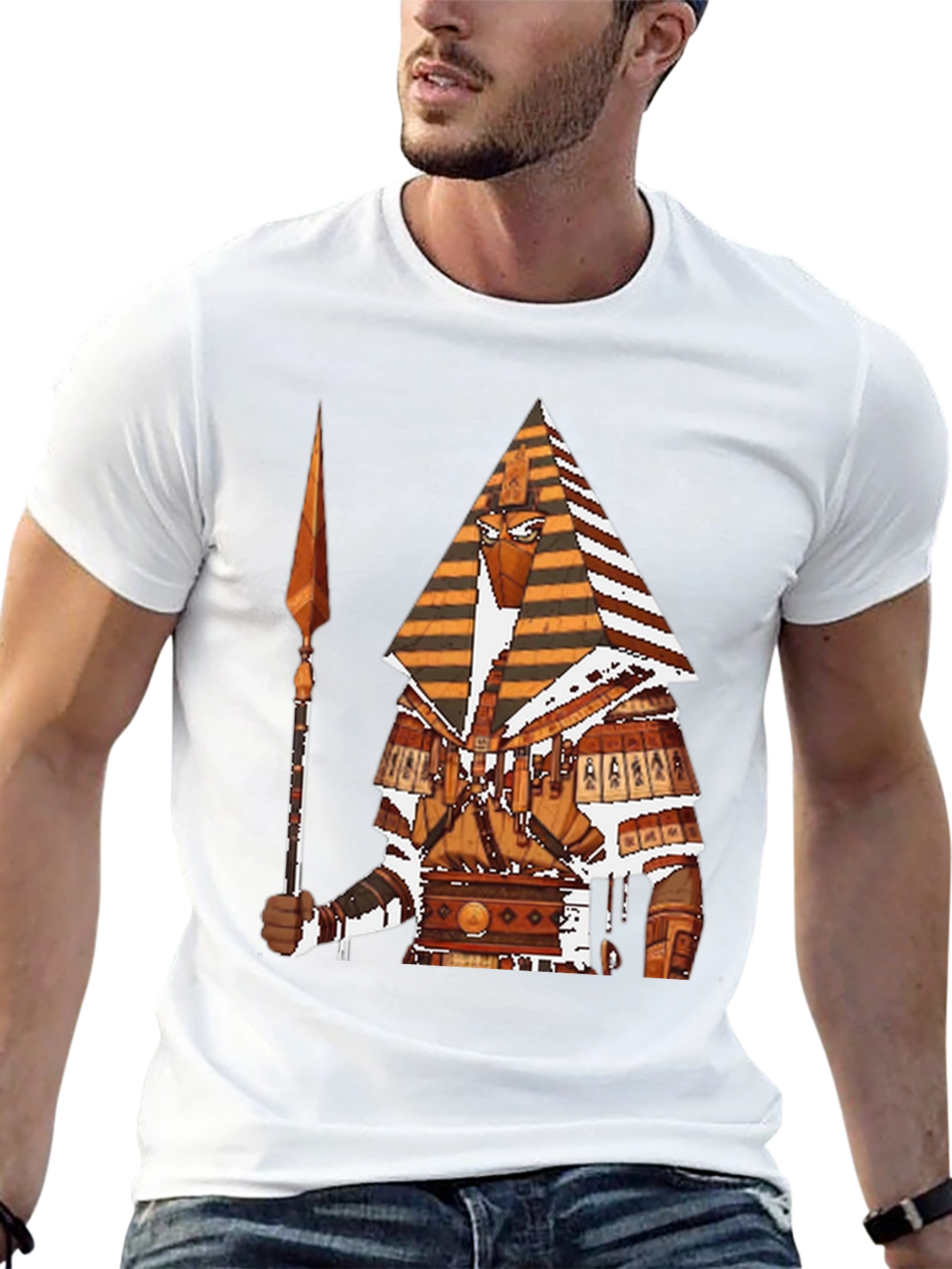 Egyptian Pharaoh Graphic T-Shirt - Black Cotton Tee