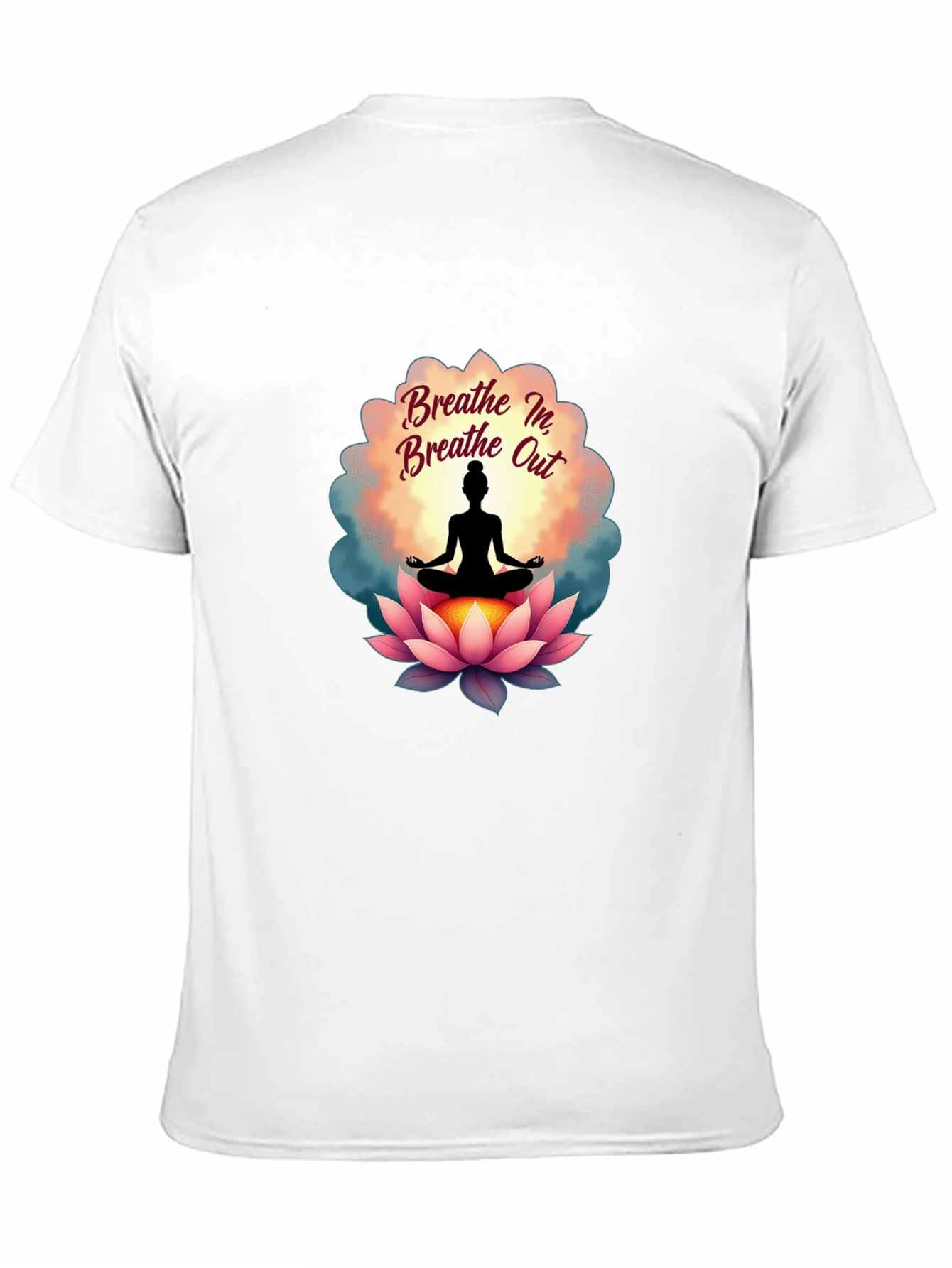 Breathe In Breathe Out Yoga Lotus T-Shirt