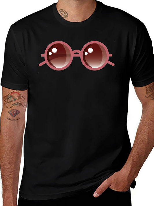 Round Glasses Graphic Tee - Cool & Stylish!