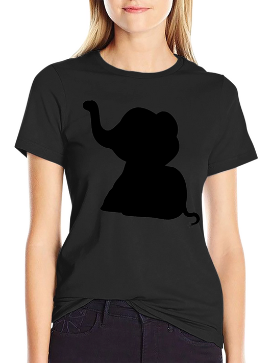 Elephant Silhouette Black T-Shirt - Classic Cotton Tee