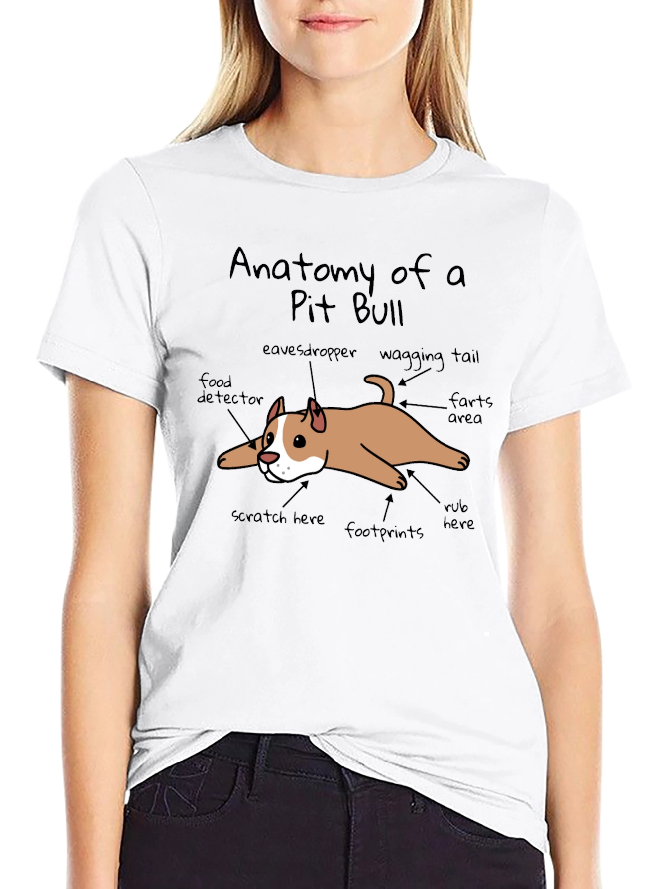Anatomy of a Pit Bull T-Shirt Funny Dog Tee