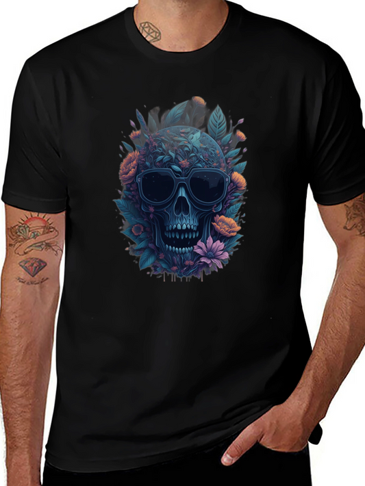 Floral Skull Graphic Tee