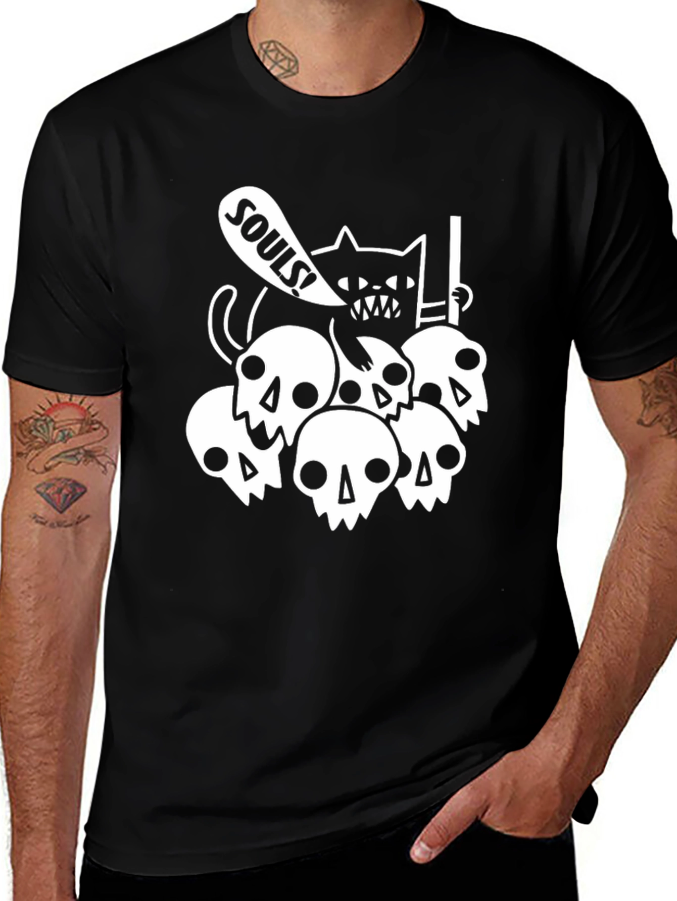 Souls Cat Graphic T-Shirt