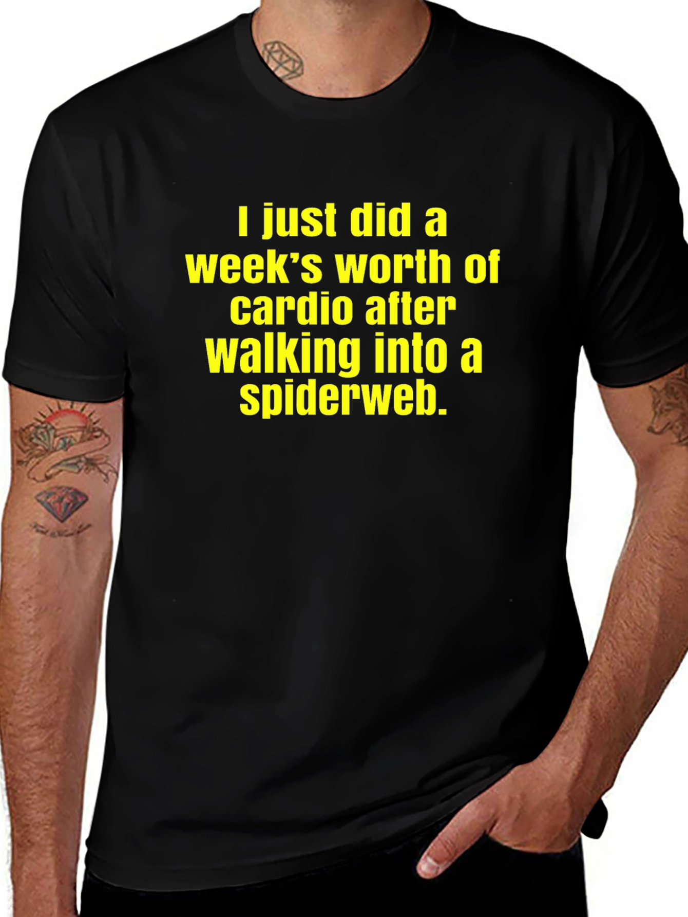 Cardio Spiderweb T-Shirt Funny Workout Tee