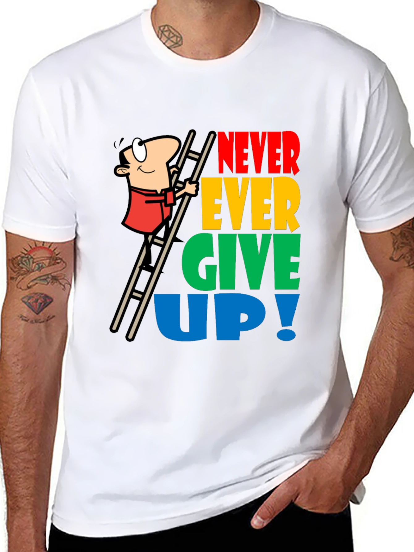 Never Give Up Graphic T-Shirt