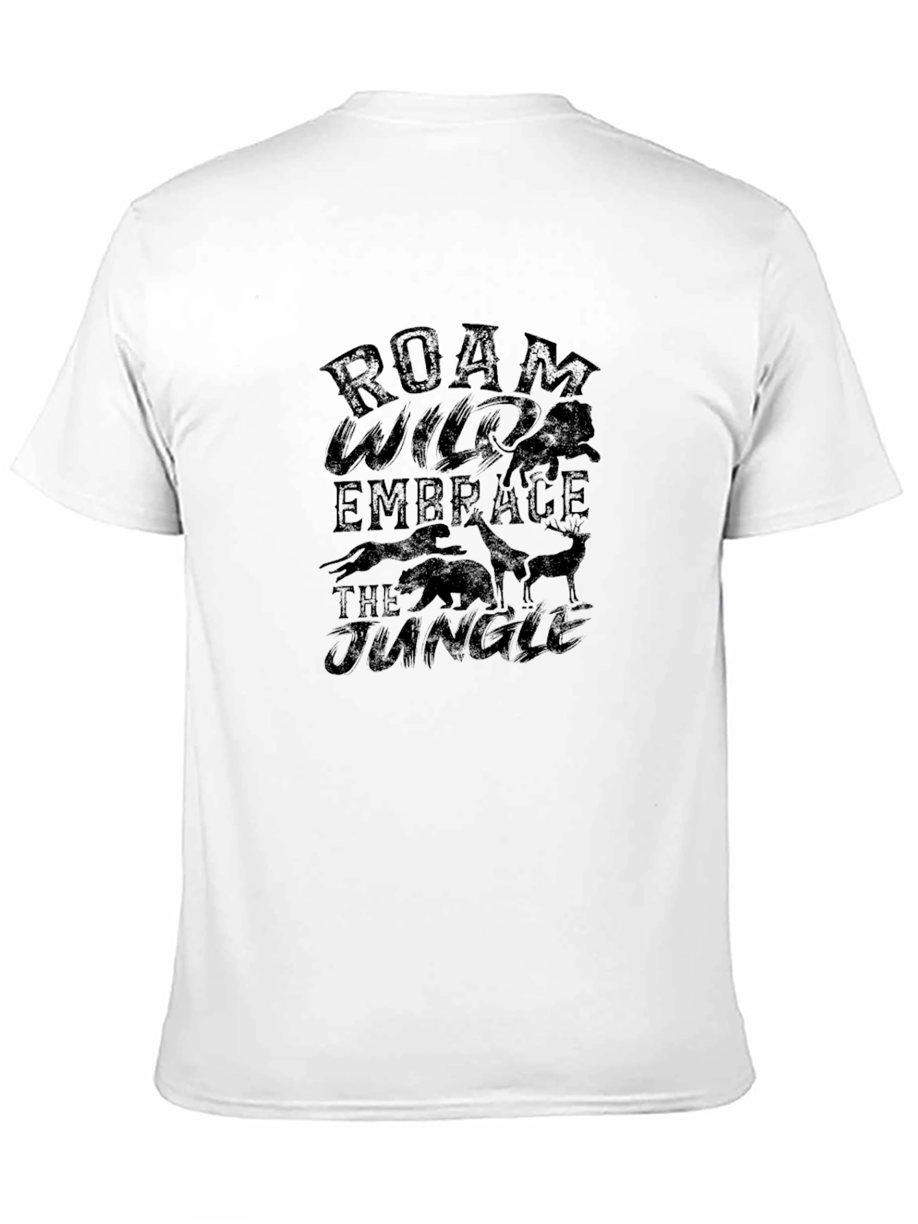 Roam Wild Jungle Graphic Tee - Black Mens T-Shirt