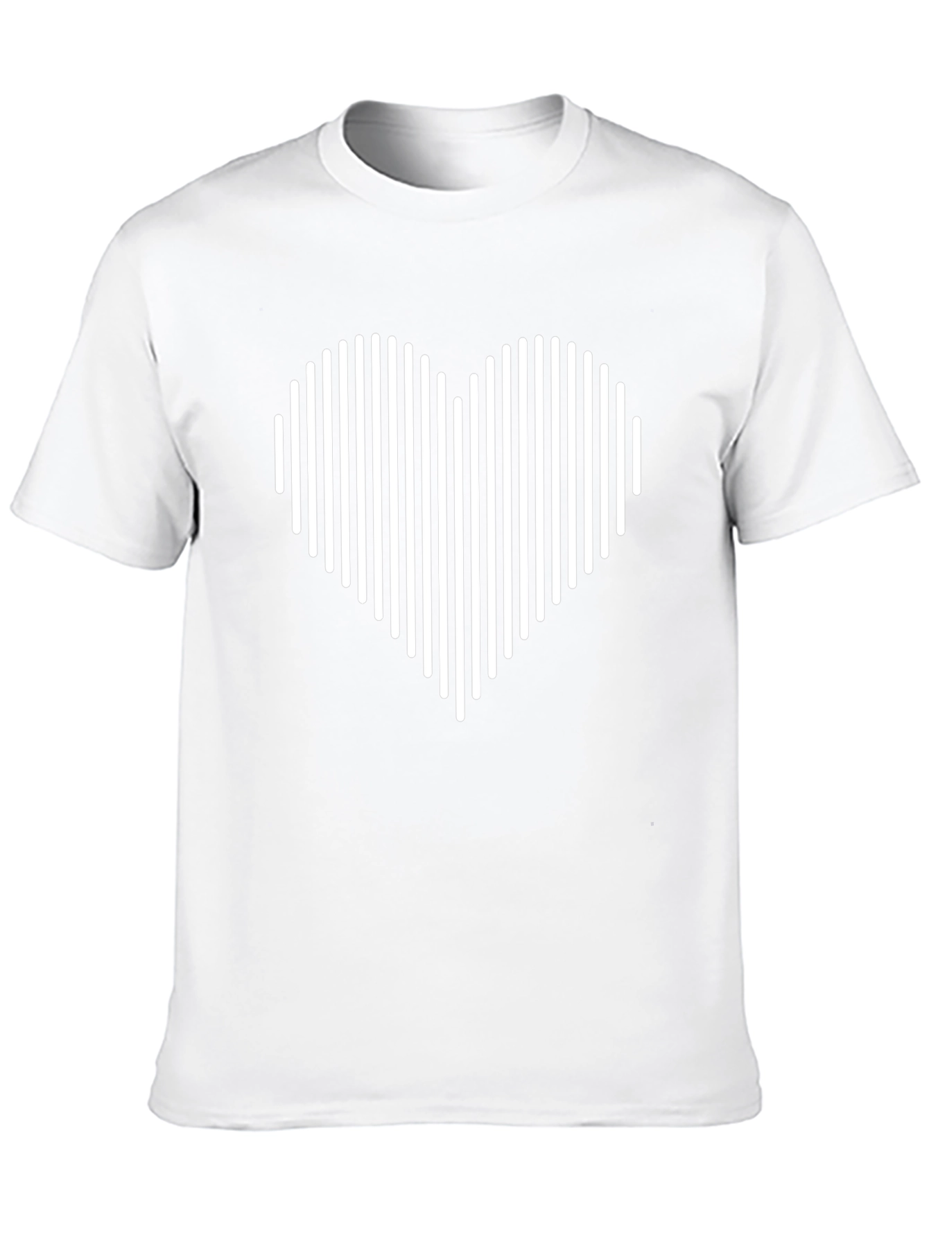 Modern Heart Graphic Tee - Stylish Black T-Shirt