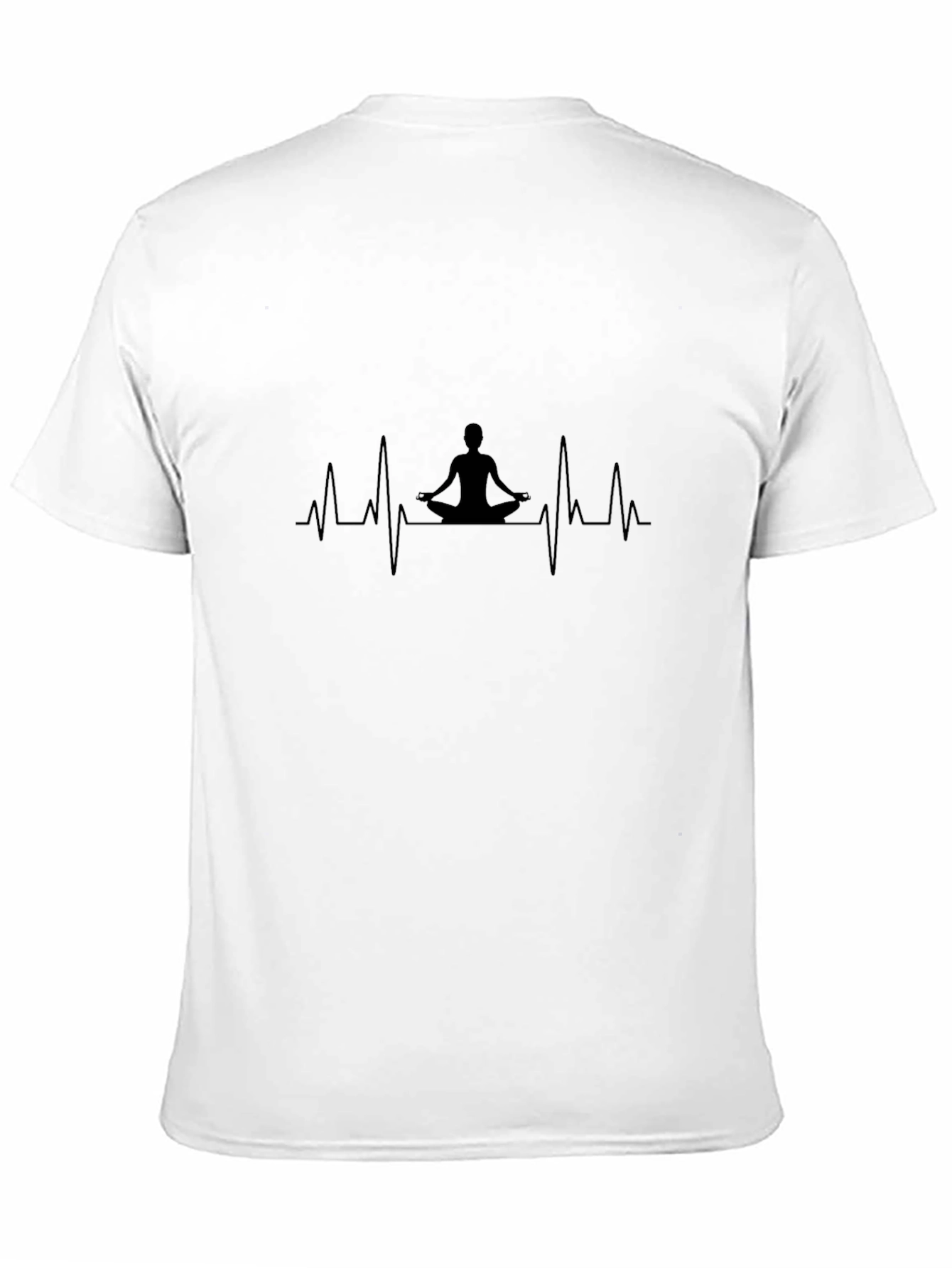 Yoga Heartbeat Graphic Tee - Mens Black T-Shirt