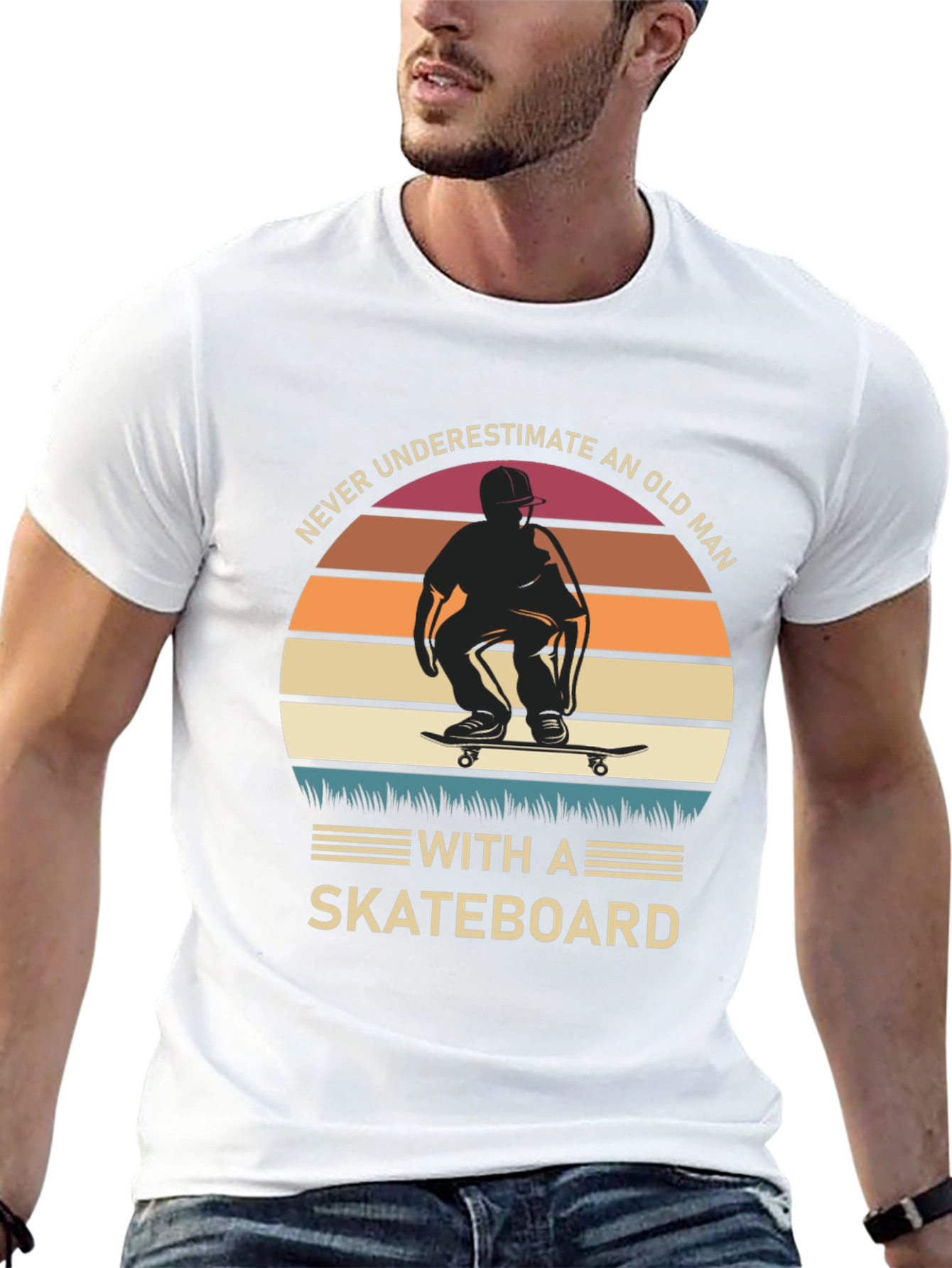 Old Man Skateboard T-Shirt