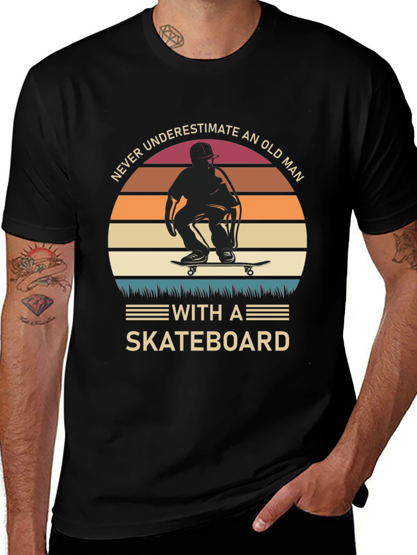 Old Man Skateboard T-Shirt