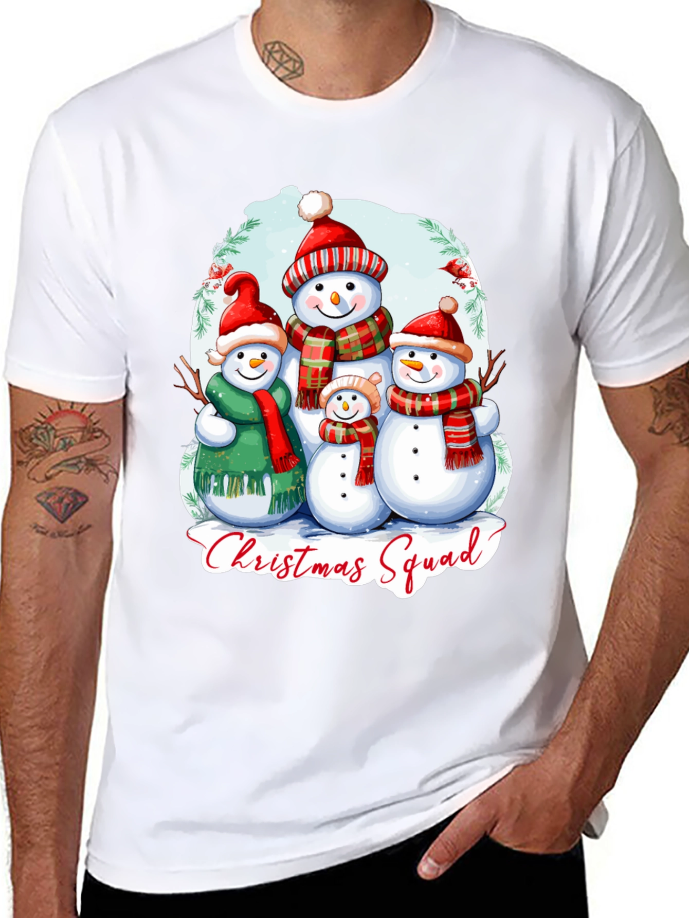 Christmas Squad Snowman Graphic Tee