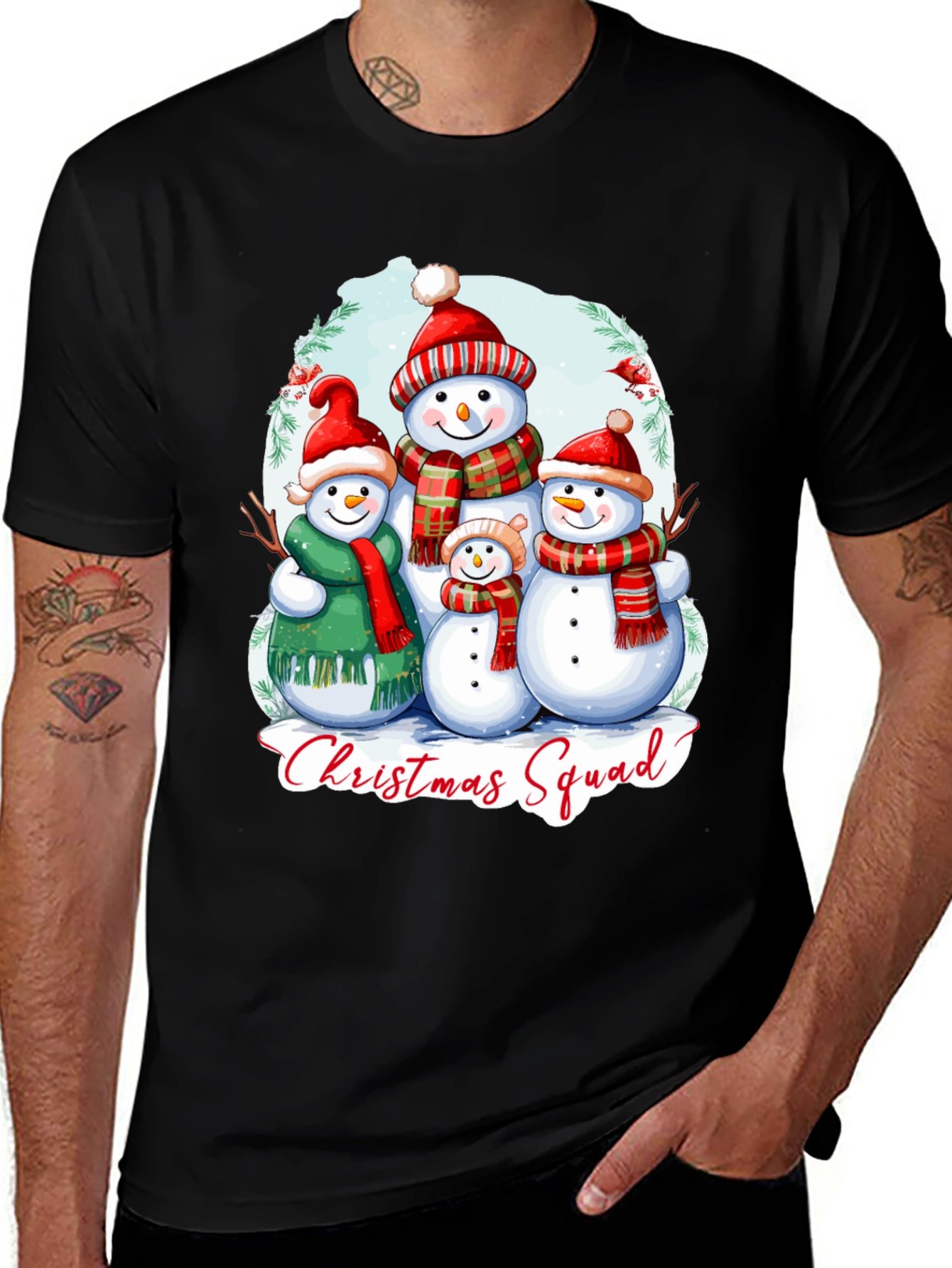 Christmas Squad Snowman Graphic Tee