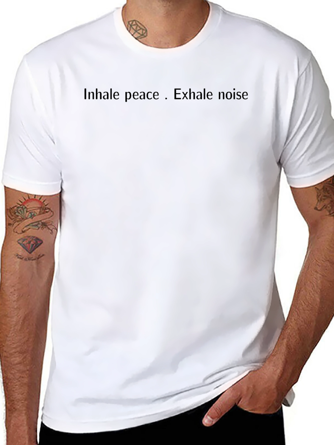 Inhale Peace Exhale Noise Graphic T-Shirt