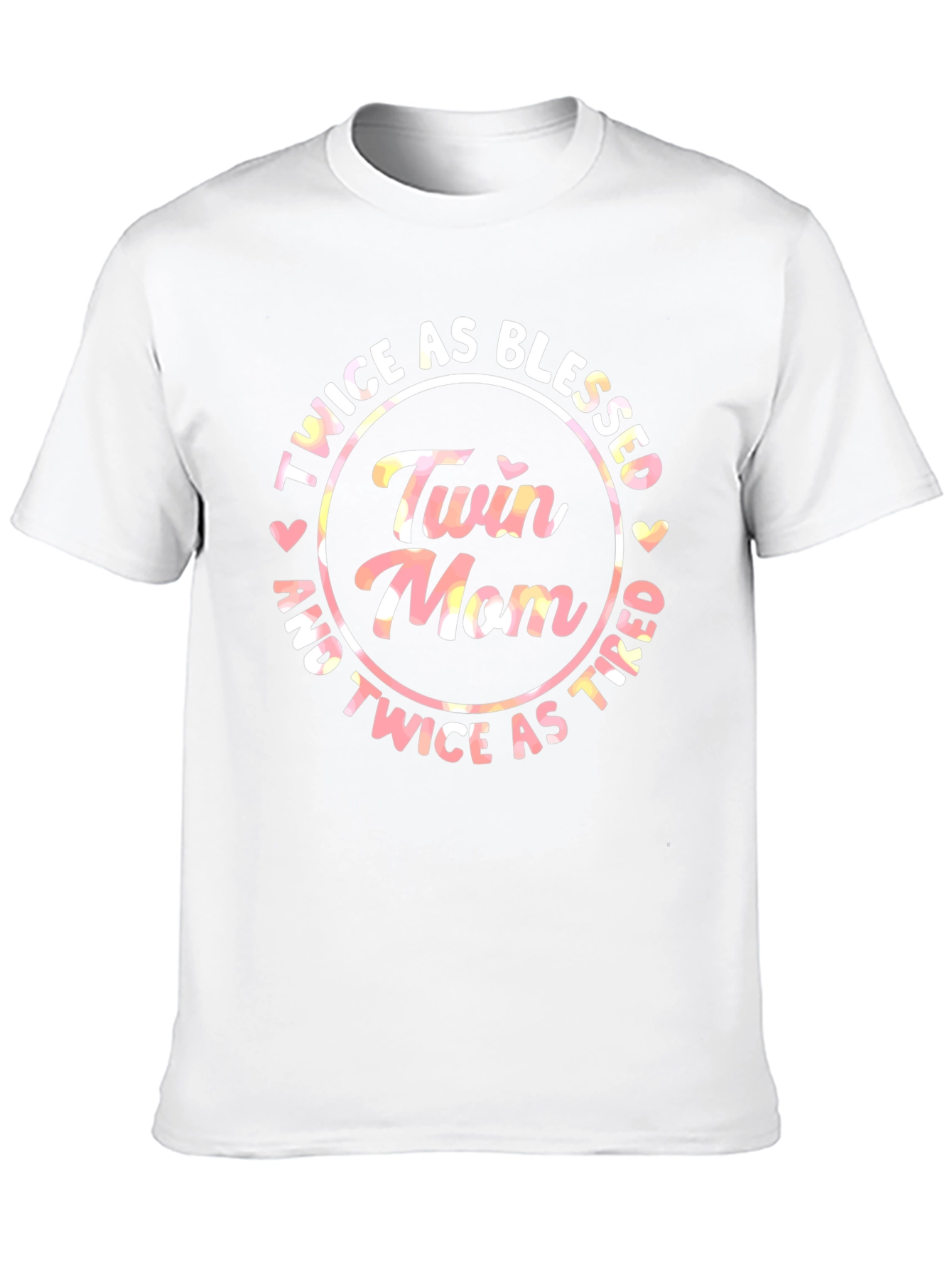 Twin Mom T-Shirt - Twice As Blessed and Tired
