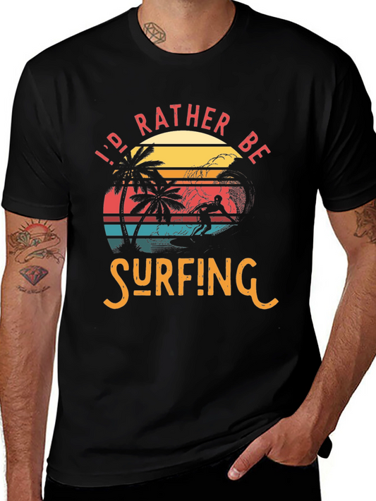 Id Rather Be Surfing Tee - Retro Beach Graphic