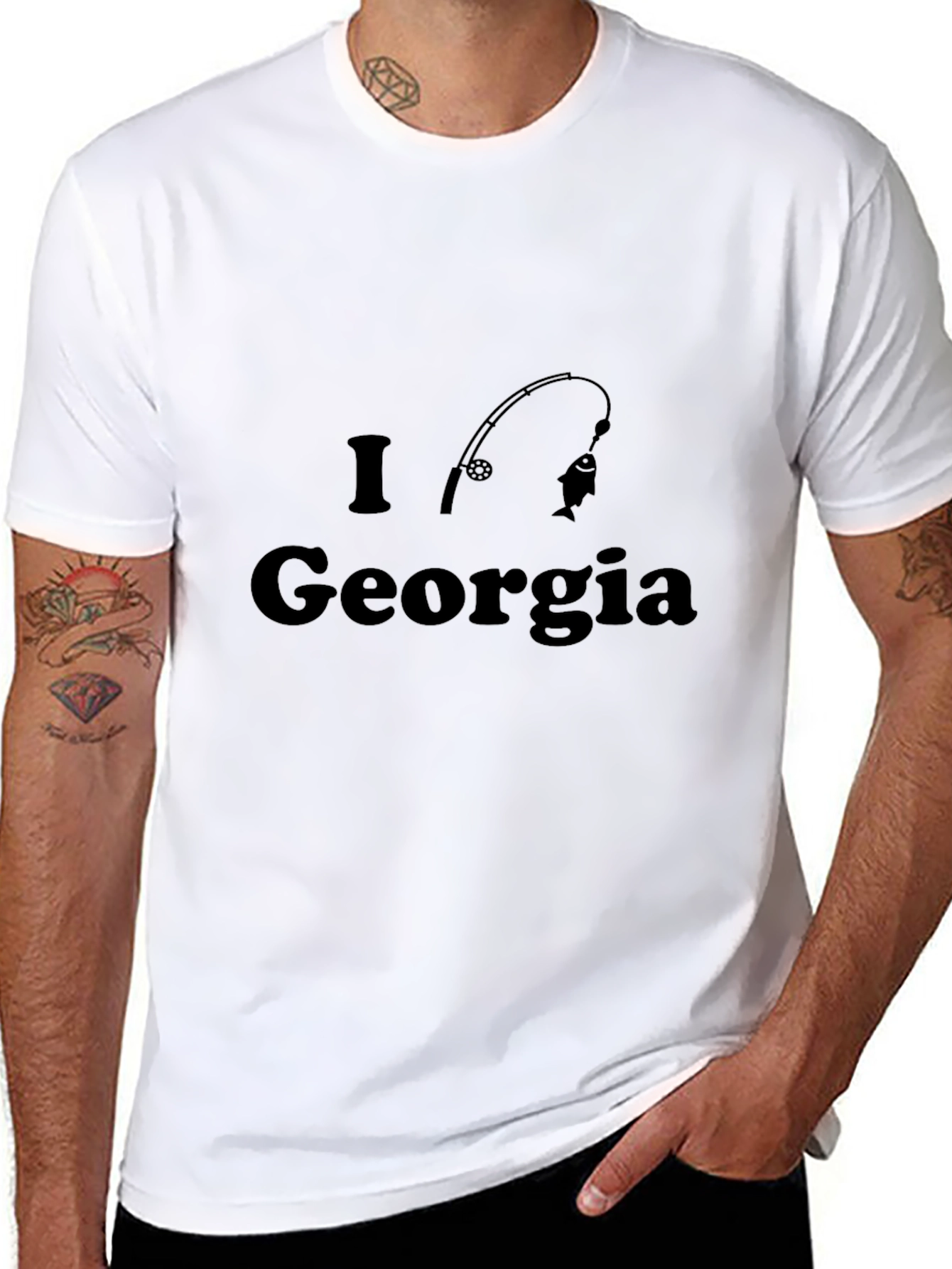 I Love Georgia Fishing T-Shirt