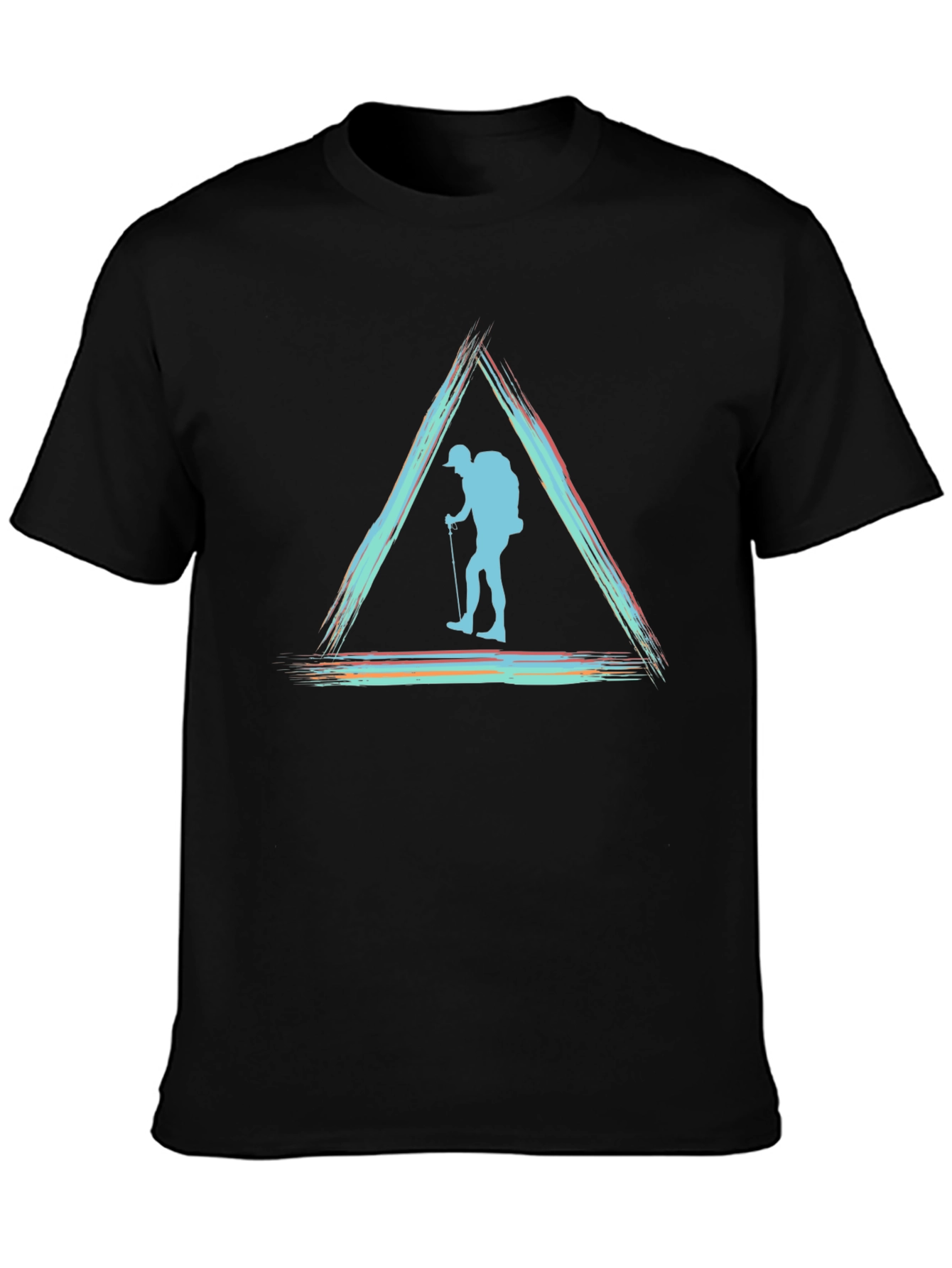 Hiking T-Shirt - Triangle Hiker Design