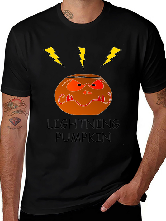 Lightning Pumpkin Graphic Tee - Halloween Special!