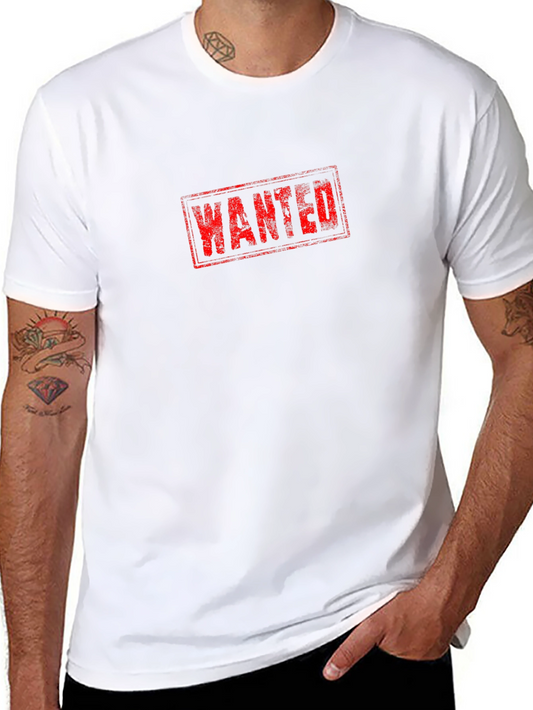 Wanted Graphic Print Black T-Shirt