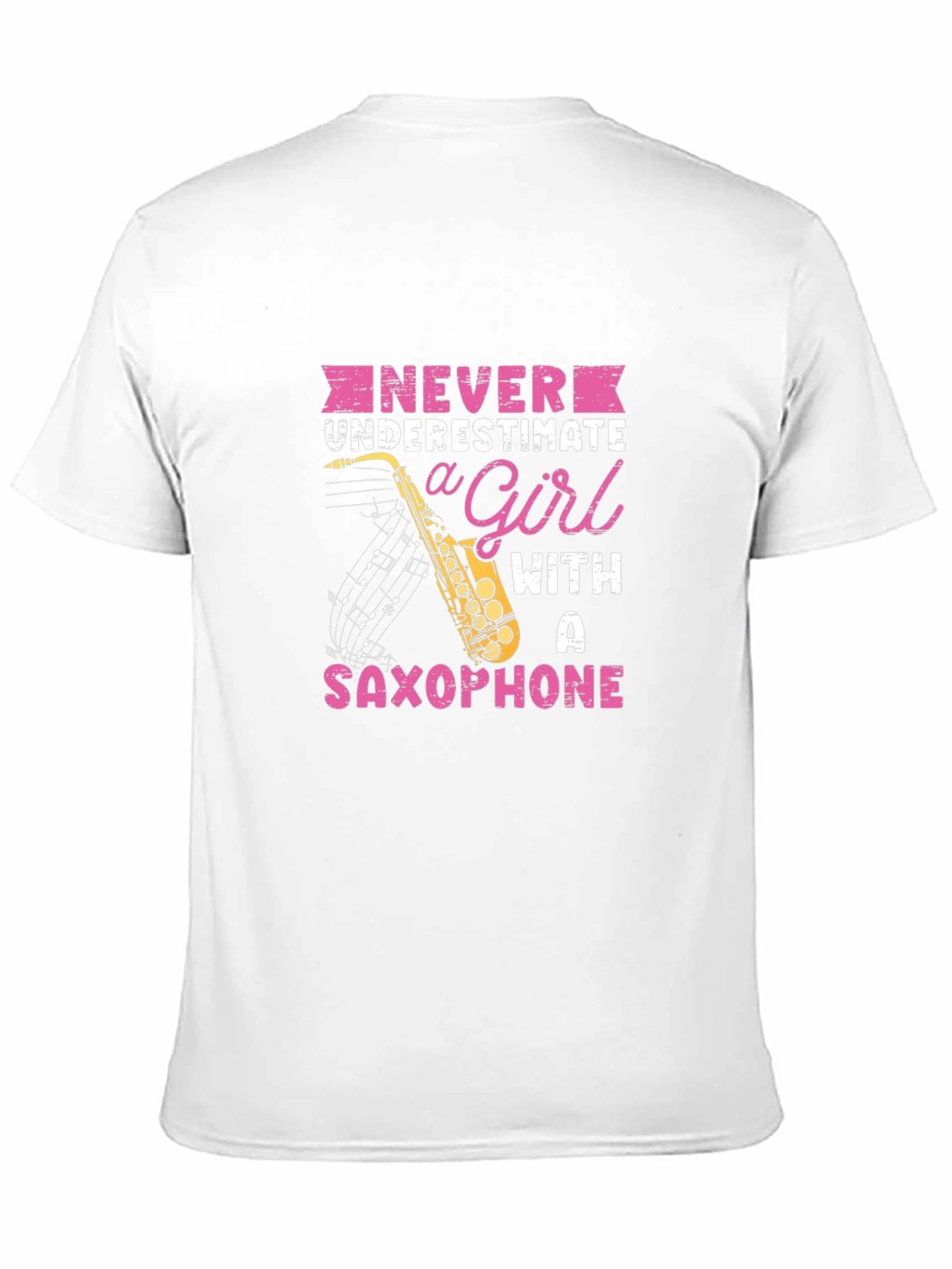 Saxophone Girl Graphic T-Shirt - Never Underestimate!