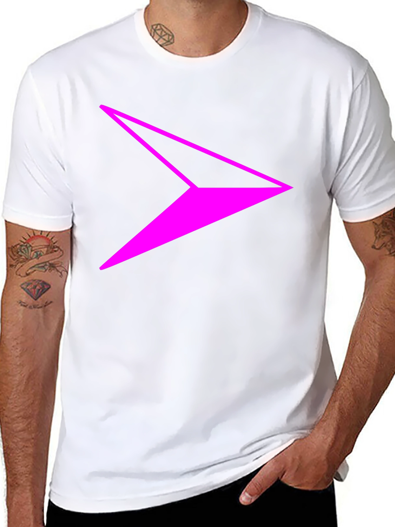 Modern Arrow Graphic Tee - Casual Black T-Shirt