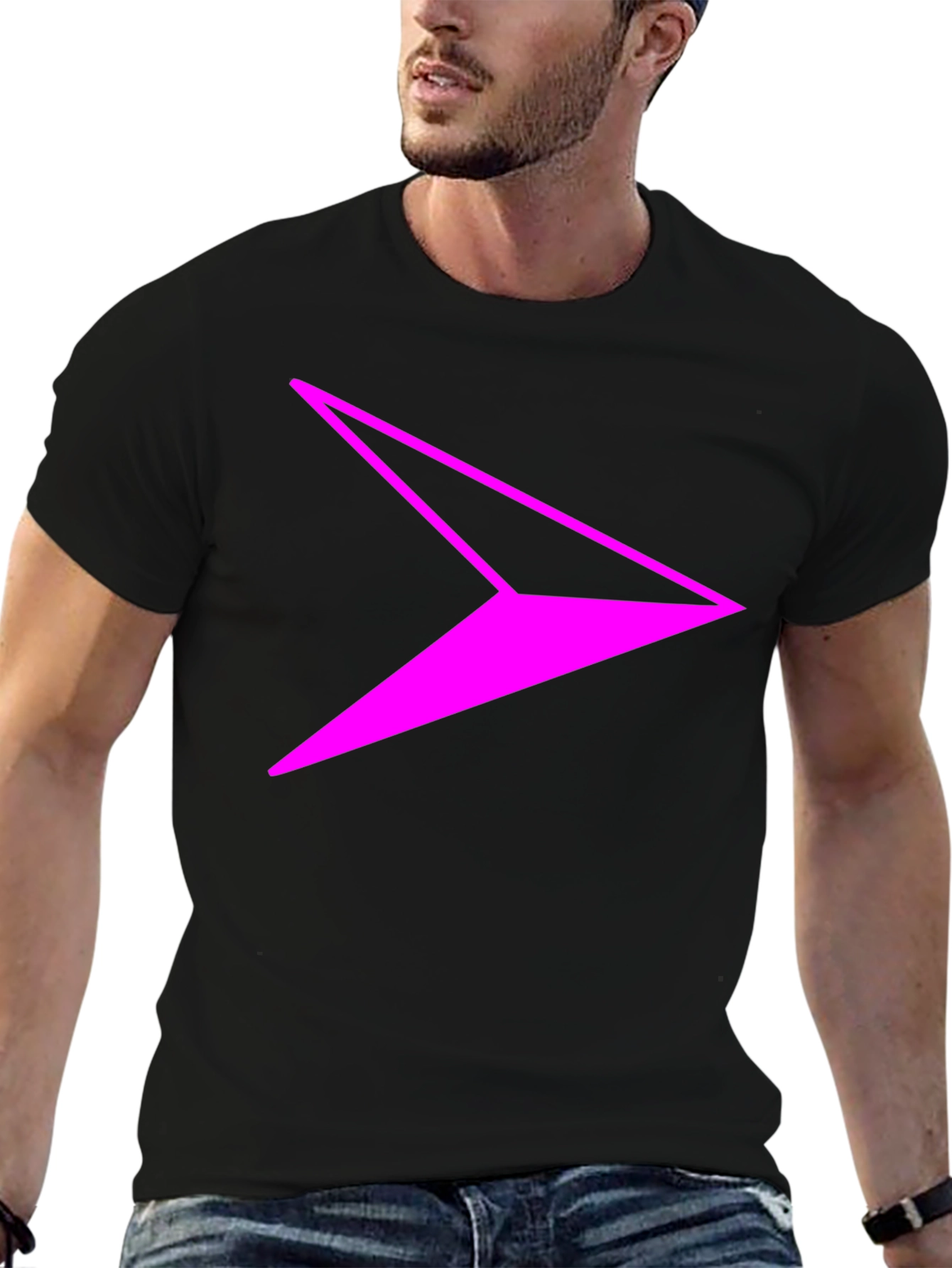 Modern Arrow Graphic Tee - Casual Black T-Shirt