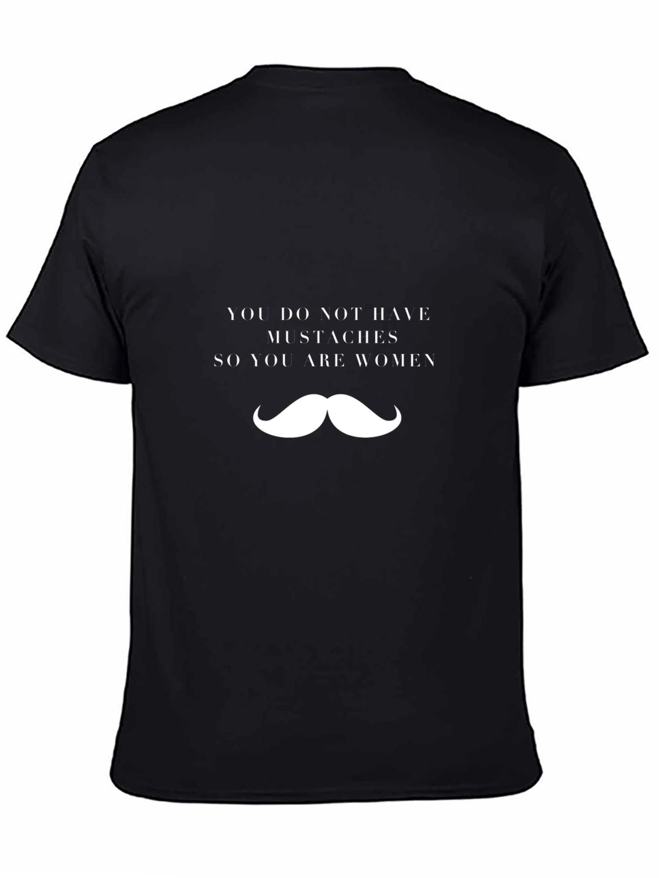 Humorous Mustache Graphic T-Shirt