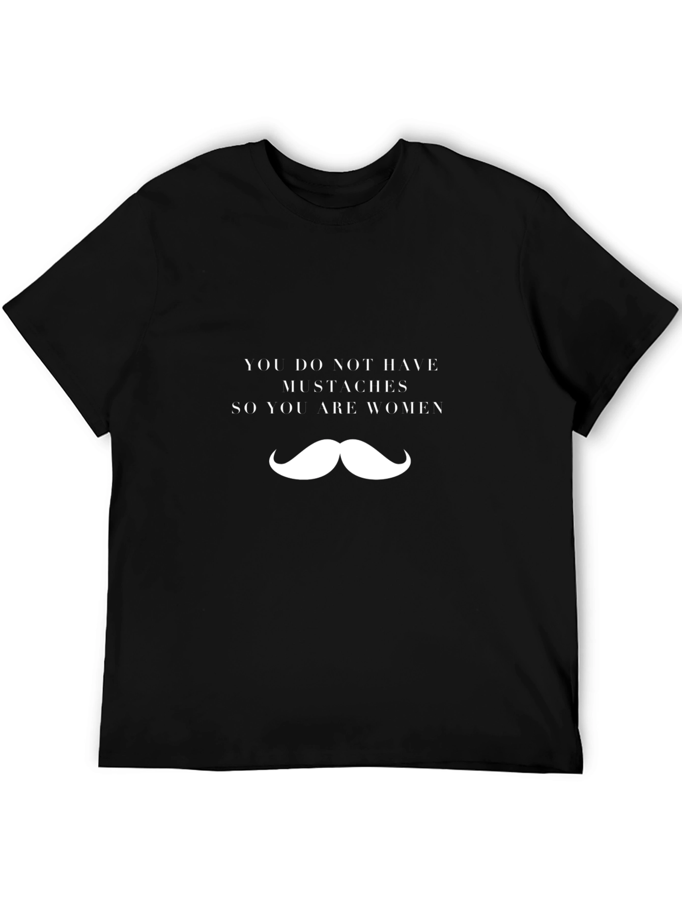 Humorous Mustache Graphic T-Shirt
