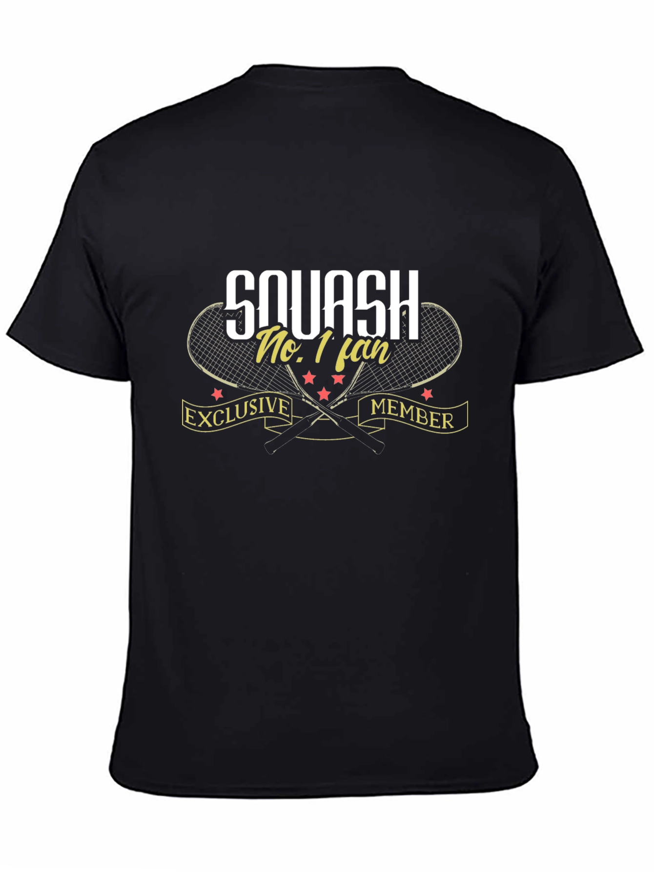 Squash No. 1 Fan Black T-Shirt Exclusive Member Design