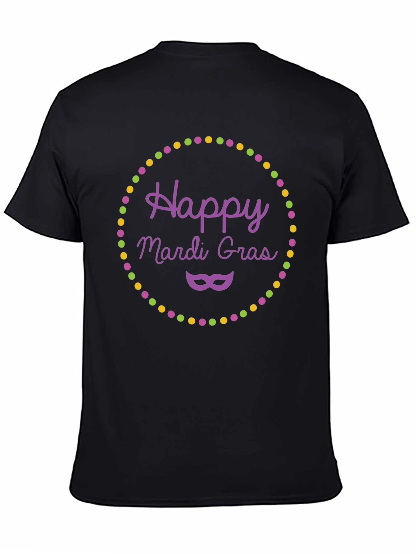 Happy Mardi Gras T-Shirt - Purple Mask