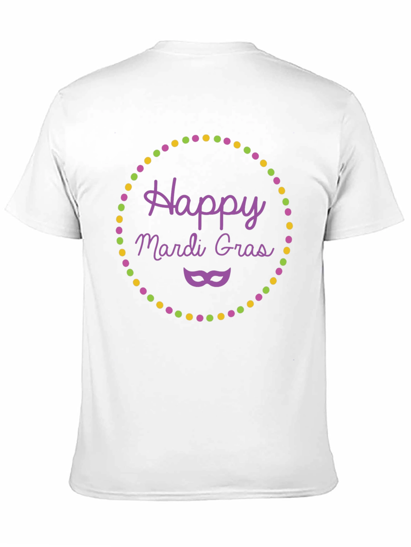 Happy Mardi Gras T-Shirt - Purple Mask