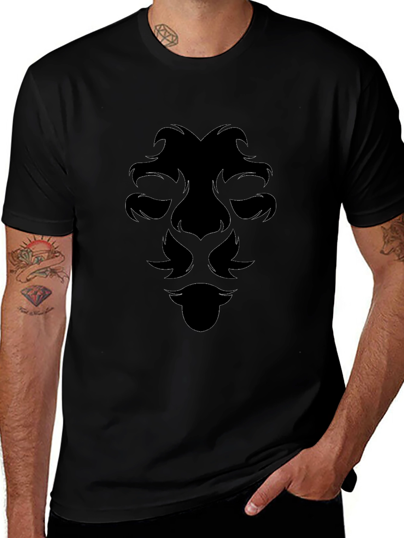 Lion Scar Silhouette Graphic T-Shirt