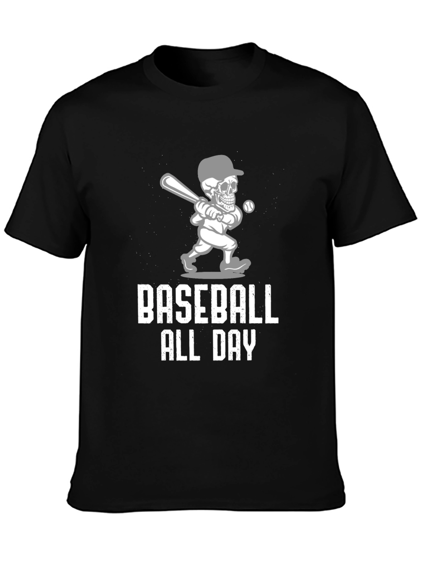 Baseball All Day Graphic Tee - Mens Black T-Shirt