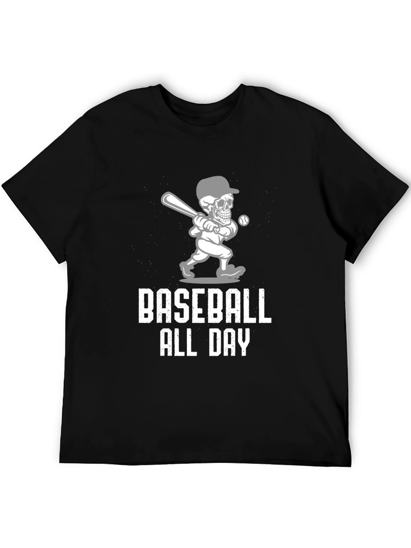 Baseball All Day Graphic Tee - Mens Black T-Shirt