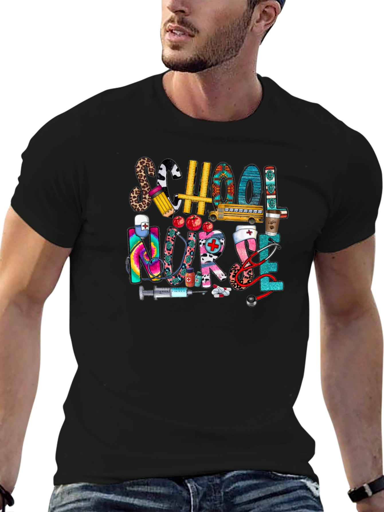 School Nurse Graphic T-Shirt