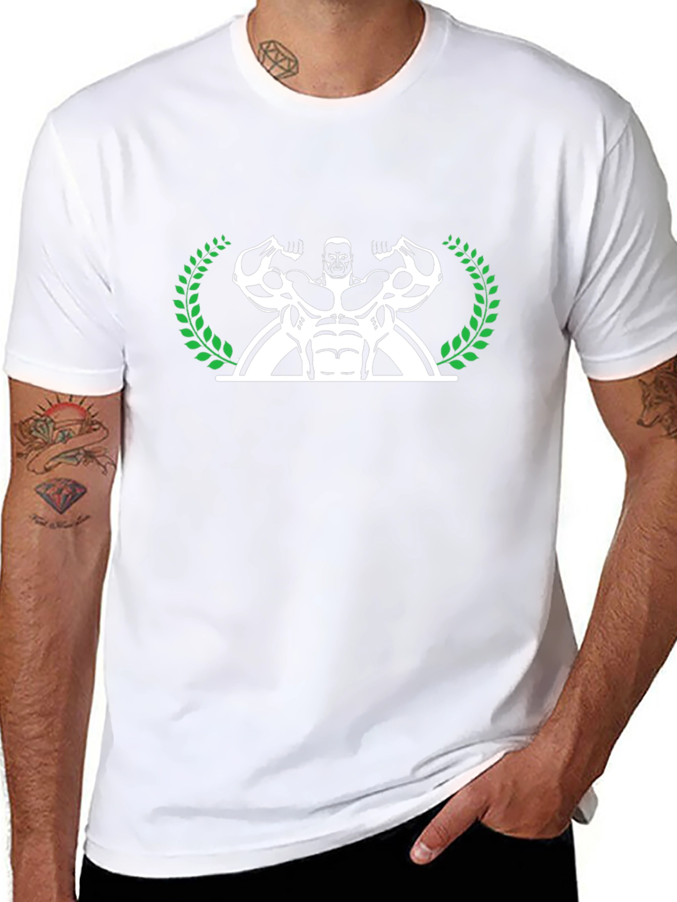 Muscle Man Laurel T-Shirt - Black