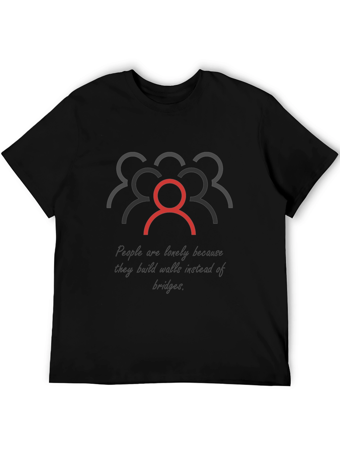 Unique Graphic Tee: Build Bridges Not Walls