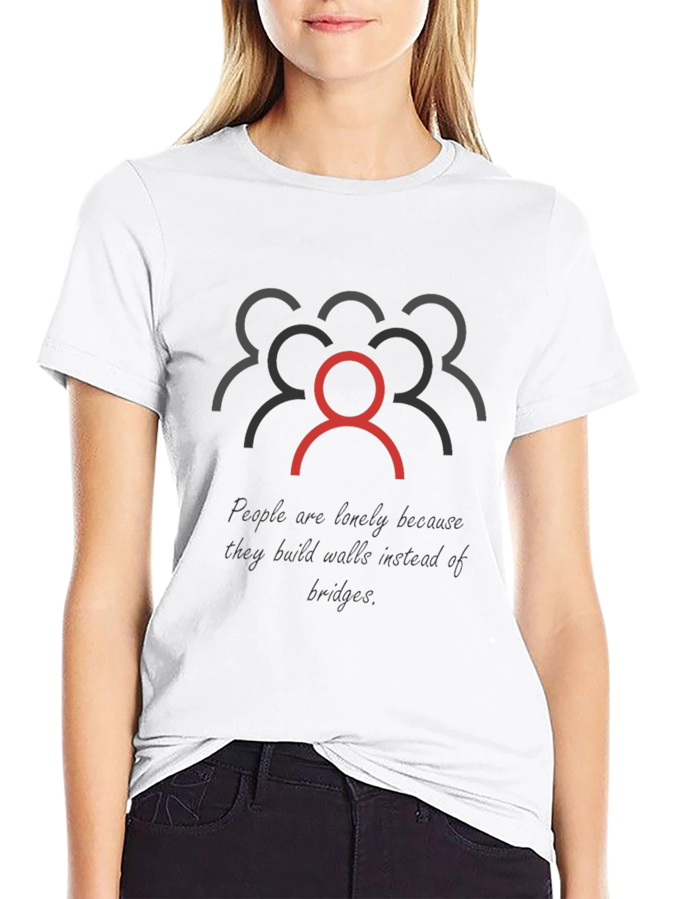 Unique Graphic Tee: Build Bridges Not Walls