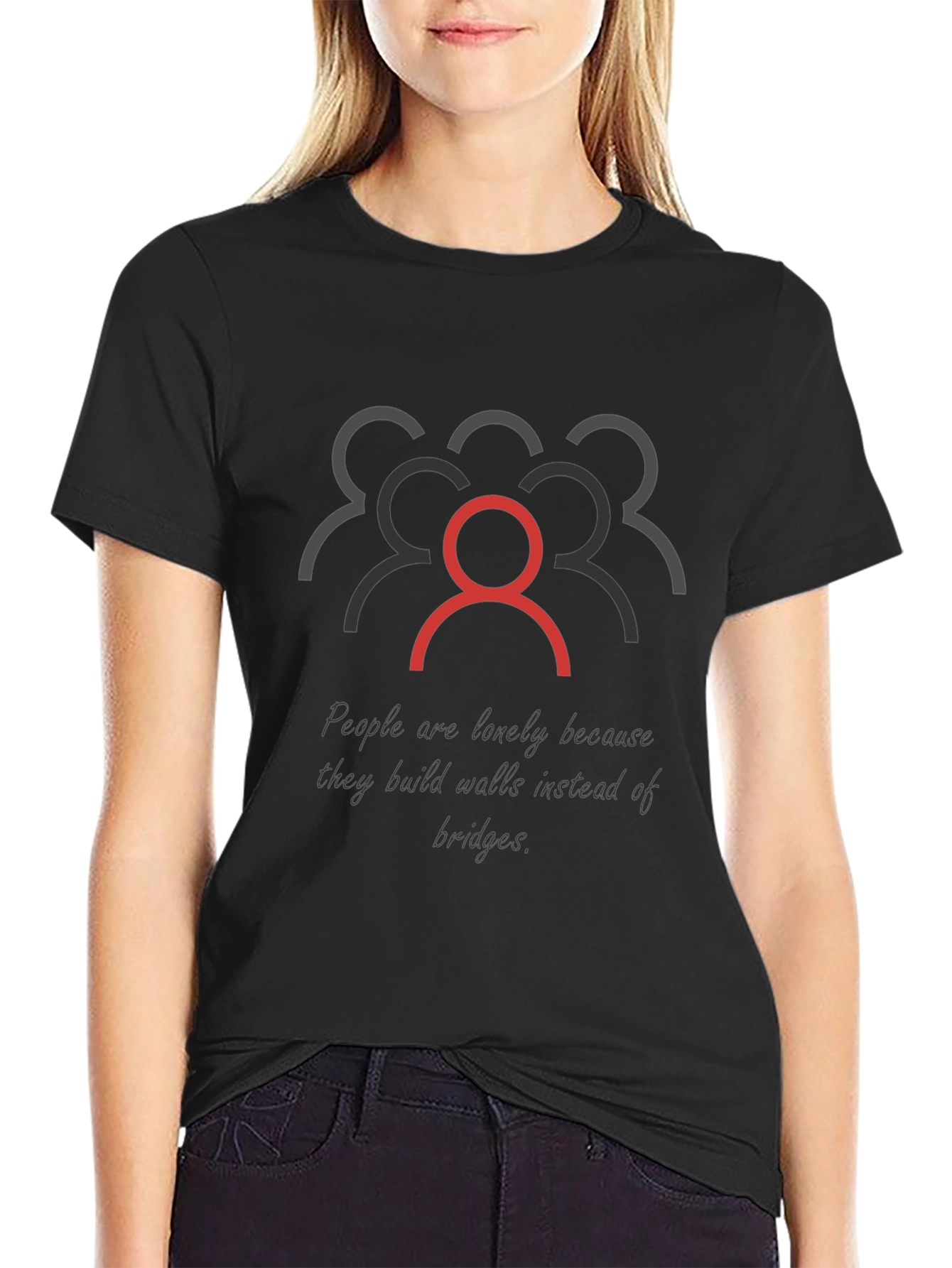 Unique Graphic Tee: Build Bridges Not Walls