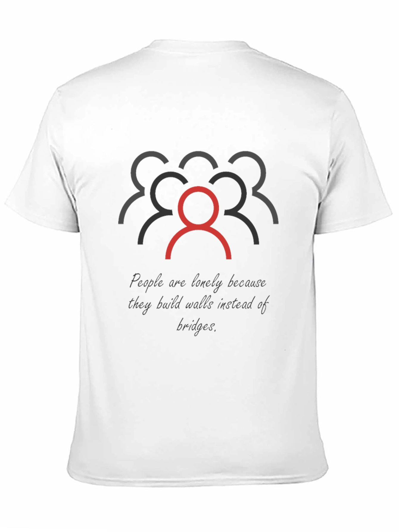 Unique Graphic Tee: Build Bridges Not Walls