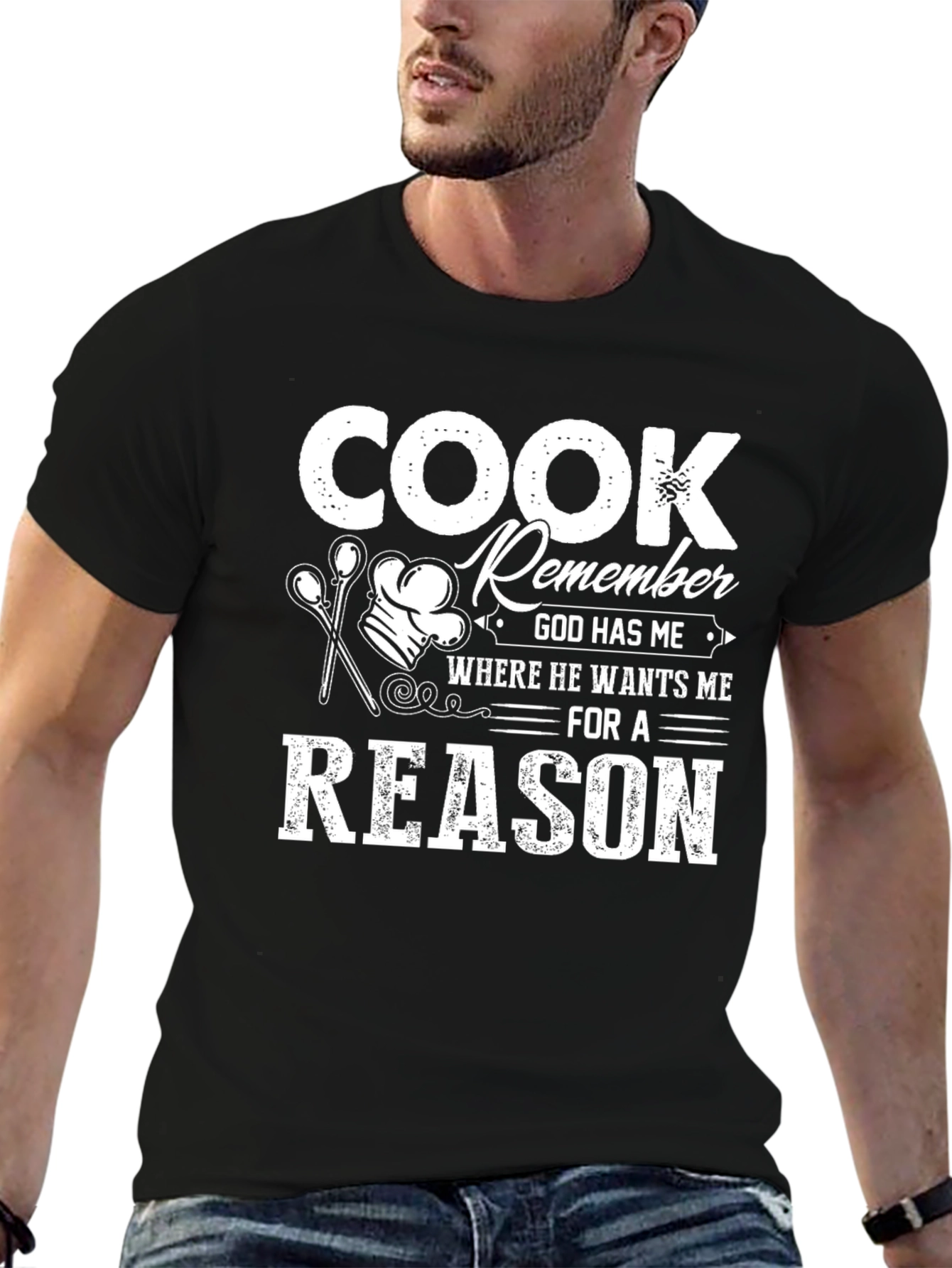Cook Remember Reason Black Graphic Tee