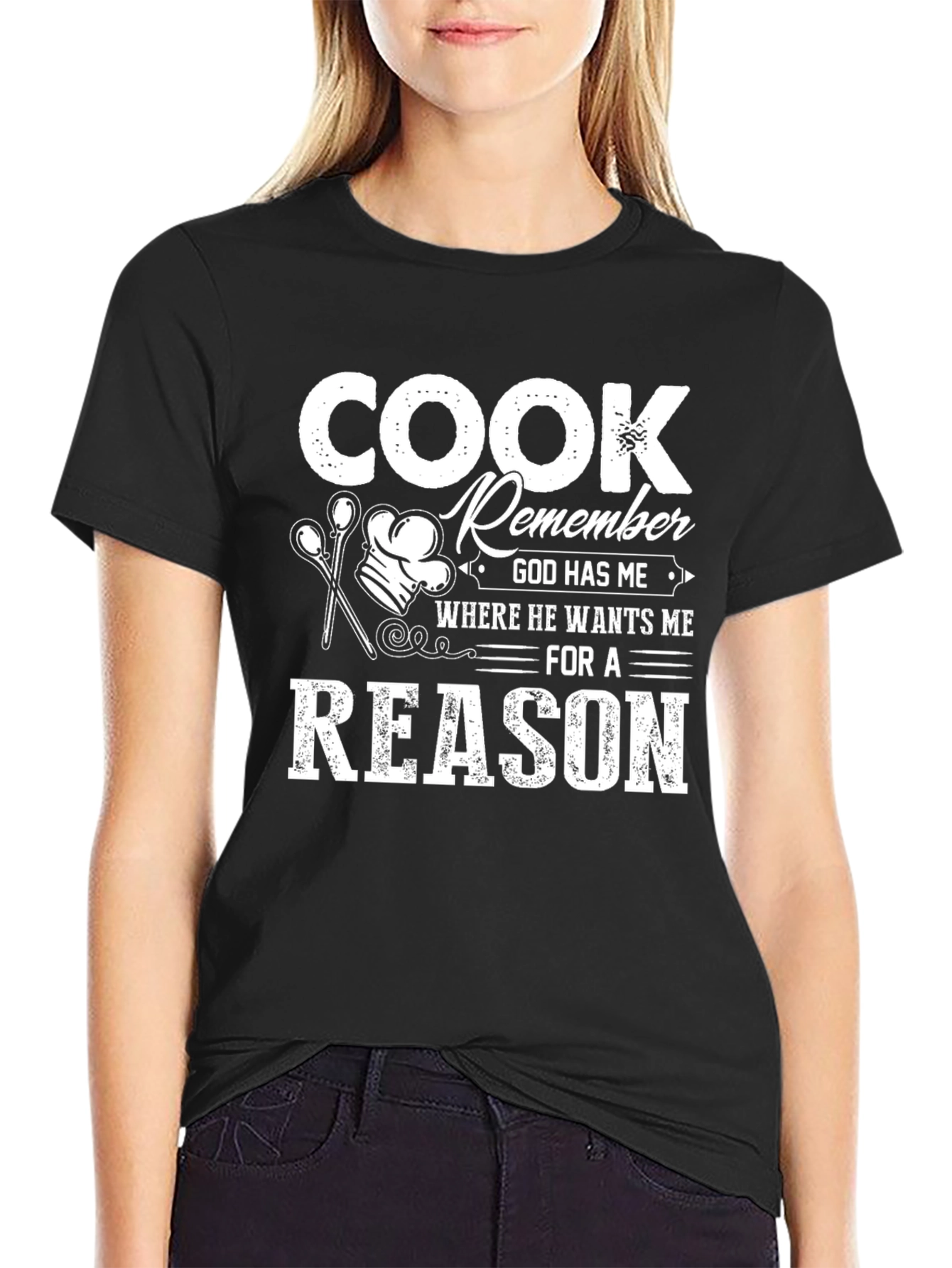 Cook Remember Reason Black Graphic Tee