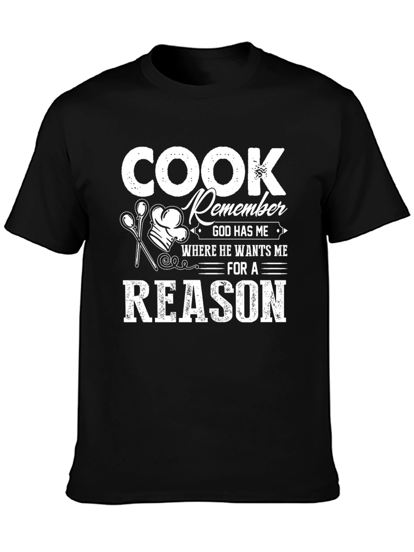 Cook Remember Reason Black Graphic Tee