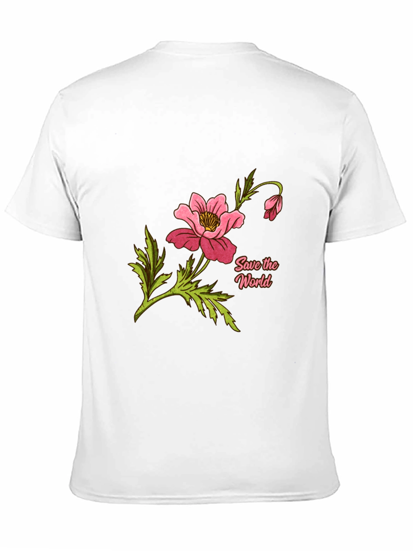 Save the World Floral Graphic Tee
